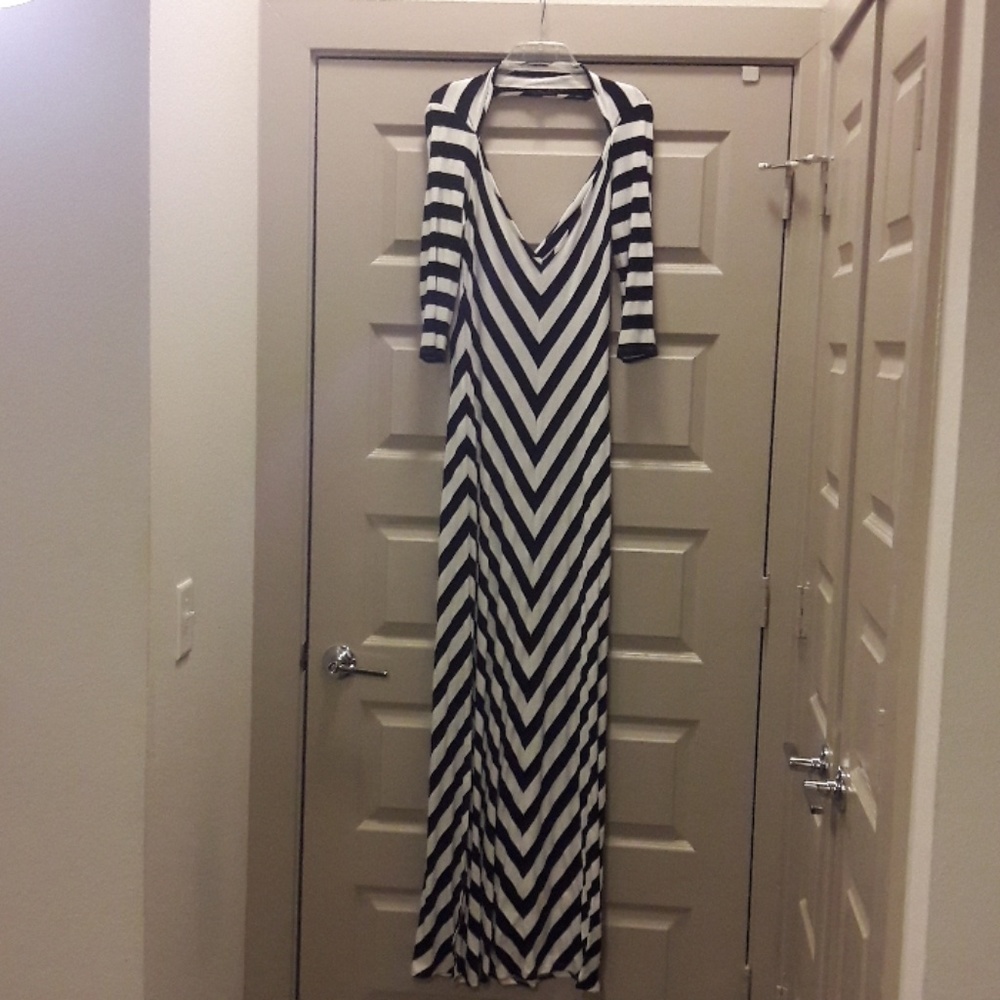 Black and white maxi dress